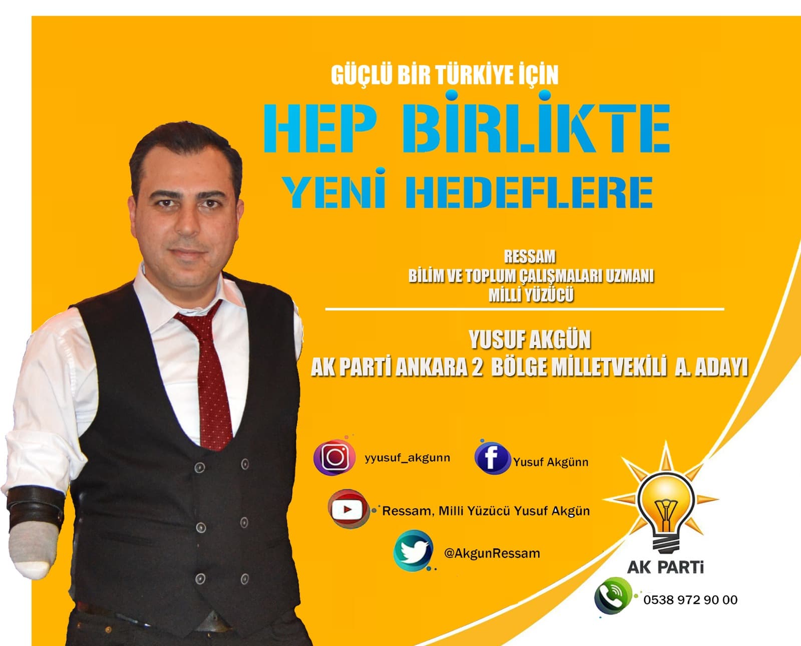 MİLLİ YÜZÜCÜ RESSAM YUSUF AKGÜN AK PARTİ ADAY ADAYI OLDU
