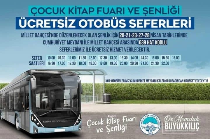 KAYSERİ BÜYÜKŞEHİR'DEN ÜCRETSİZ ULAŞIM