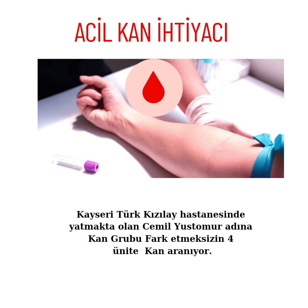 ACİL KAN İHTİYACI!