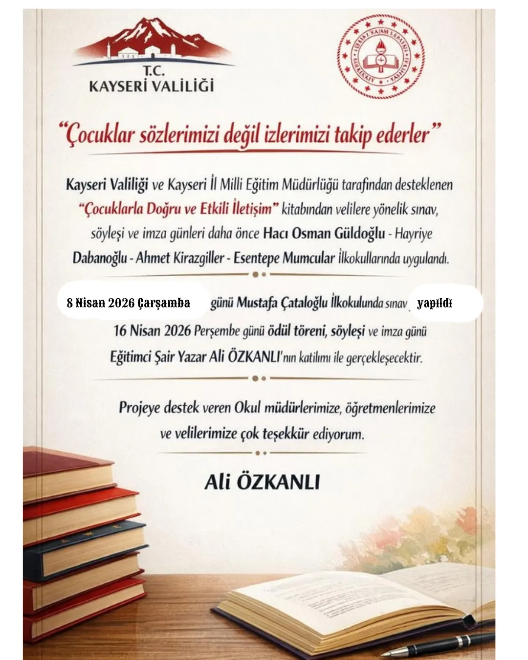 Özkanlı'dan Önce Sınav Sonra Söyleşi