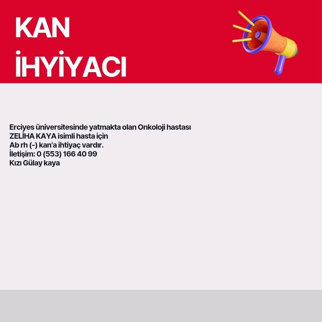 ACİL KAN İHTİYACI!