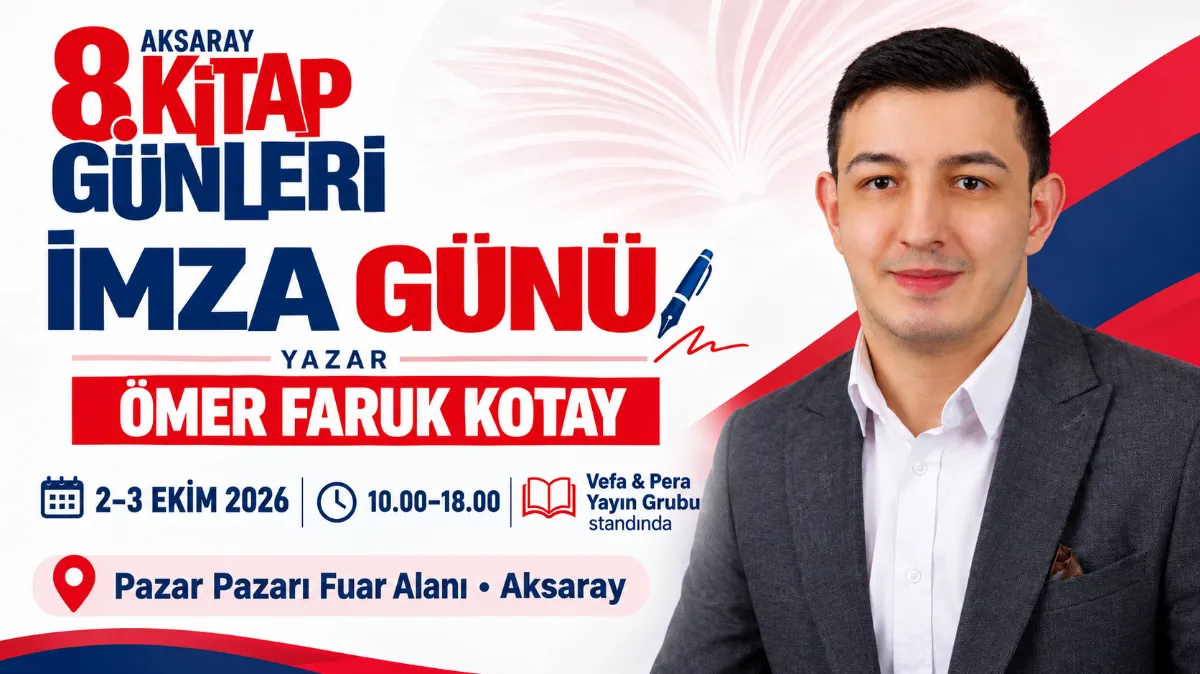 Hayatın Engelsiz Tarafı Genel Sorumlusu Ömer Faruk Kotay, Aksaray 8. Kitap Günleri’nde Okurlarıyla Buluşacak